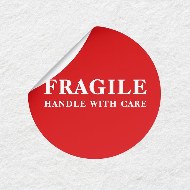 Autocollant d'expédition rouge fragile manipuler a (Créateur téléchargé)