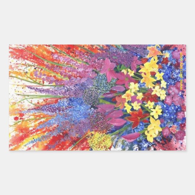 autocollant d'explosion florale de l'Alaska (Devant)