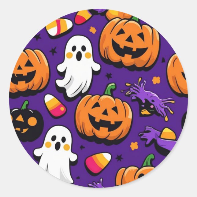 Autocollant d'Halloween (Devant)
