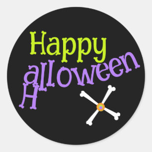 Autocollant d'halloween rond