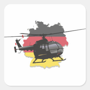 Autocollant d'hélicoptère noir allemand