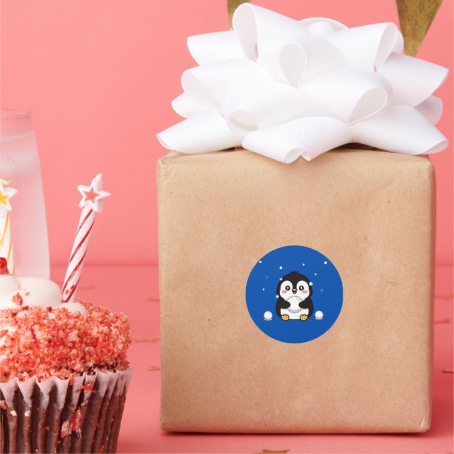 Autocollant d'hiver de pingouin mignon Kawaii (Fête)