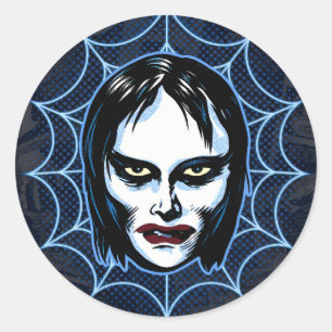 Autocollant d'horreur Masque de Monstre Fille Vamp