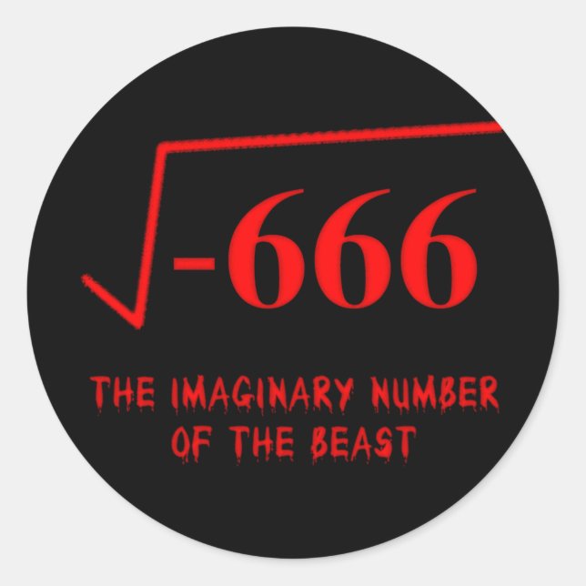 Autocollant d'humour de maths (Devant)