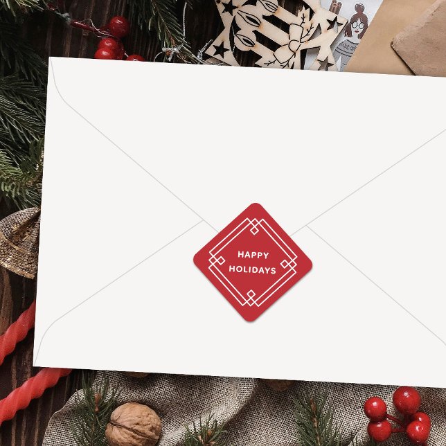 Autocollant diagonal Joyeux Noël cadre Déco élégan (Créateur téléchargé)