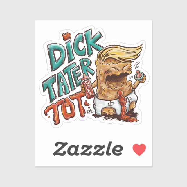 Autocollant Dick-Tater-Tot (simple) (Feuille)