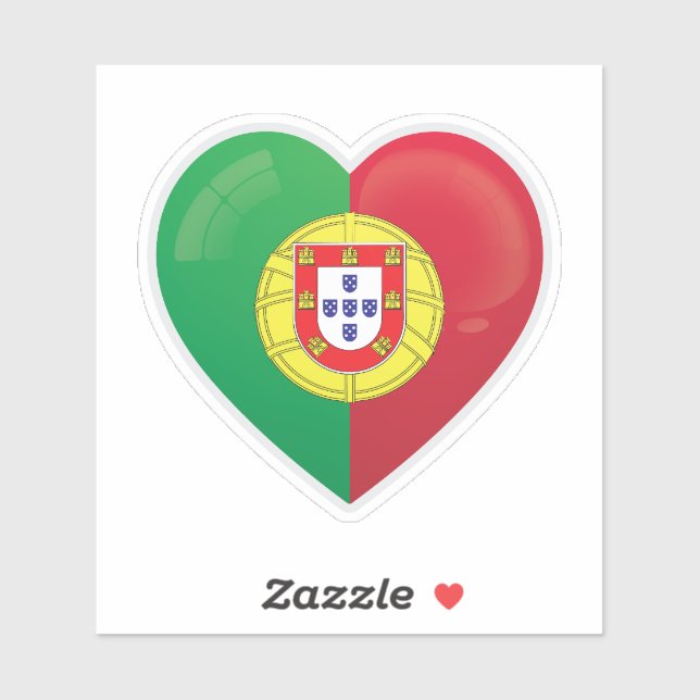 Autocollant d'icône d'amour du Portugal (Feuille)