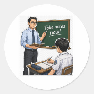 Autocollant d'illustration de salle de classe pour