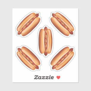 Autocollant d'illustrations de Hot Dog Fast Food