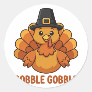 Autocollant Dinde Gobble Gobble