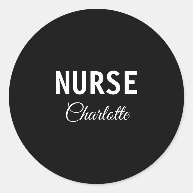 Autocollant d'infirmière minimal | travailleur de  (Devant)