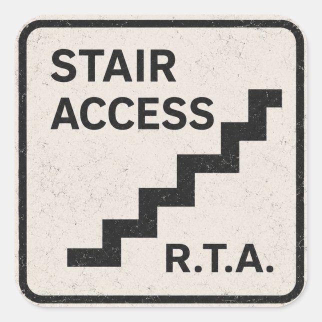 Autocollant d'infrastructure d'accès à l'escalier  (Devant)