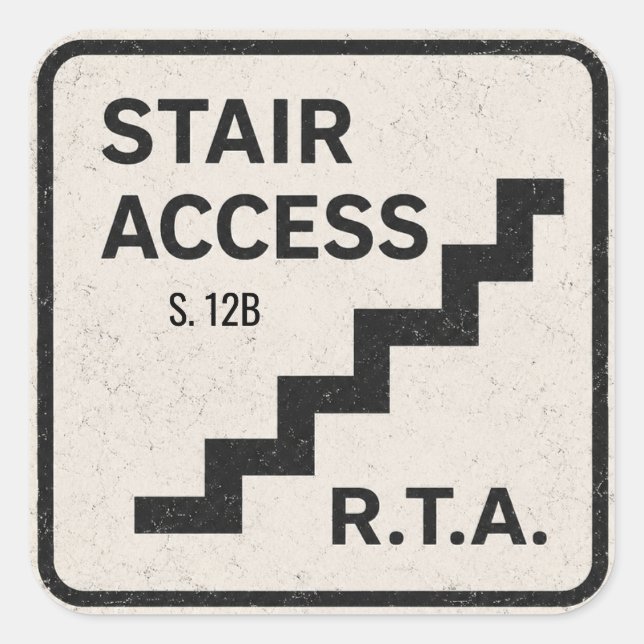 Autocollant d'infrastructure d'accès à l'escalier  (Devant)