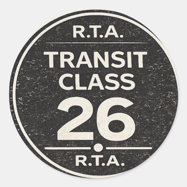 Autocollant d'infrastructure de la classe 26 de la (Devant)