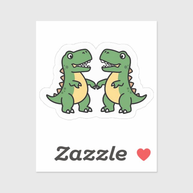 Autocollant Dino Duo (Feuille)