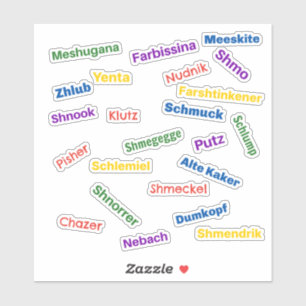 Autocollant d'insultes yiddish