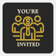 Autocollant d'invitation à un événement d'entrepri