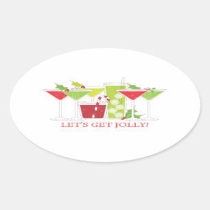 Autocollant d'invitation de cocktail de vacances