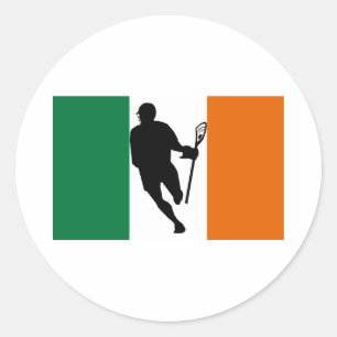 Autocollant d'IRock Irlande de drapeau de lacrosse