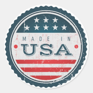 Autocollant Distressed Made in USA