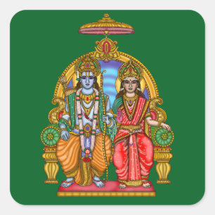 Autocollant divin de Sita Ram