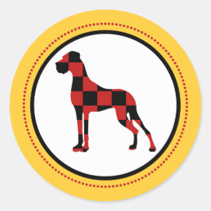 Autocollant Doggen Rond
