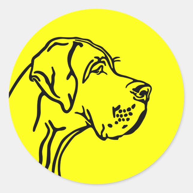 Autocollant Doggen tête Logosticker (Devant)
