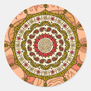 Autocollant d'or d'imaginaire de Mehndi