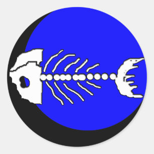 Autocollant d'os de poissons