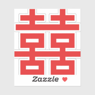 Autocollant Double Happiness