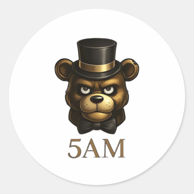 Autocollant d'ours animatronique de nuit effrayant (Devant)