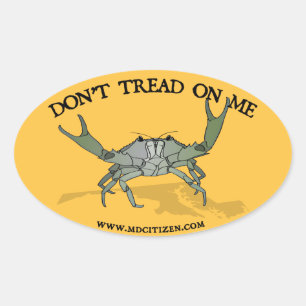 Autocollant d'ovale de crabe de Gadsden
