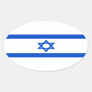 Autocollant d'ovale de drapeau de l'Israël