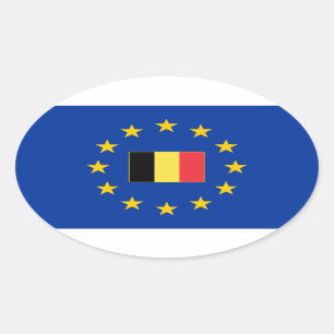 Autocollant d'ovale de la Belgique d'Union
