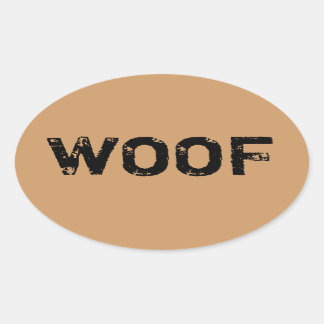 Autocollant d'ovale de WOOF