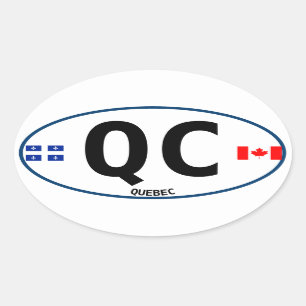 Autocollant d'ovale d'Euro-Style du Québec