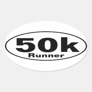 autocollant d'ovale du coureur 50K
