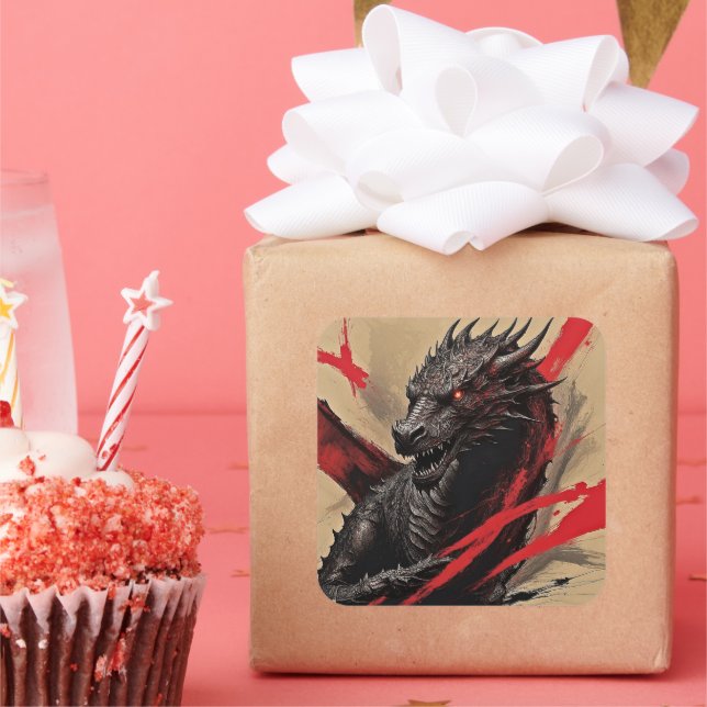 Autocollant Dragon de l'Ombre Cramoisi (Fête)