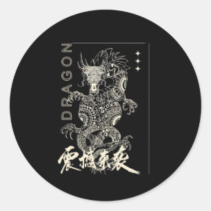 Autocollant Dragon Esthétique Vinyle Grunge
