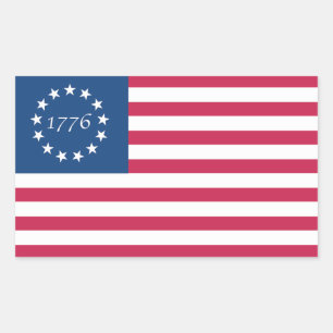 Autocollant drapeau américain 1776