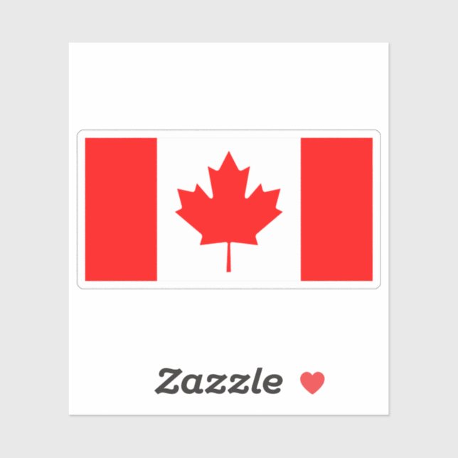 Autocollant Drapeau Canada, Autocollants De Voyage (Feuille)