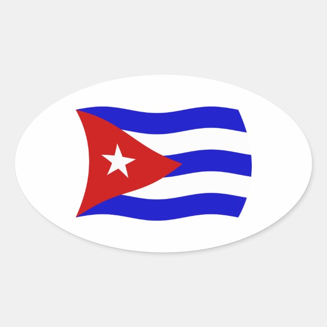Autocollant Drapeau de Cuba (Devant)