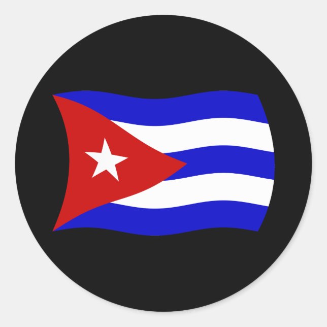 Autocollant Drapeau de Cuba (Devant)
