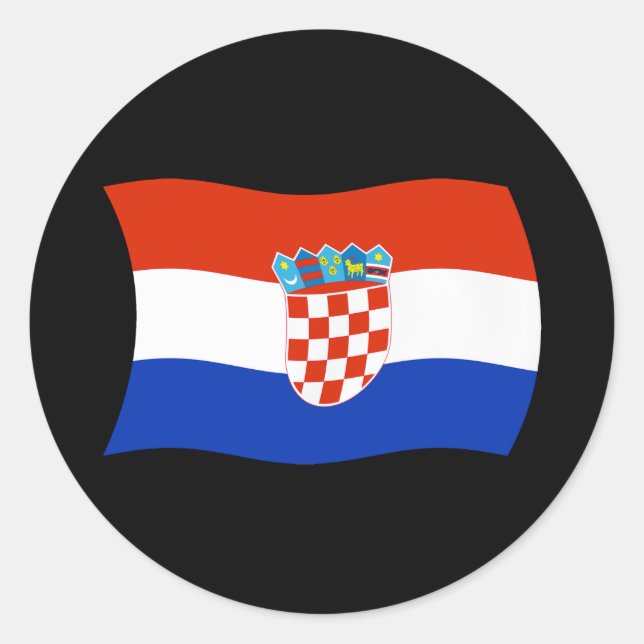 Autocollant Drapeau de la Croatie (Devant)