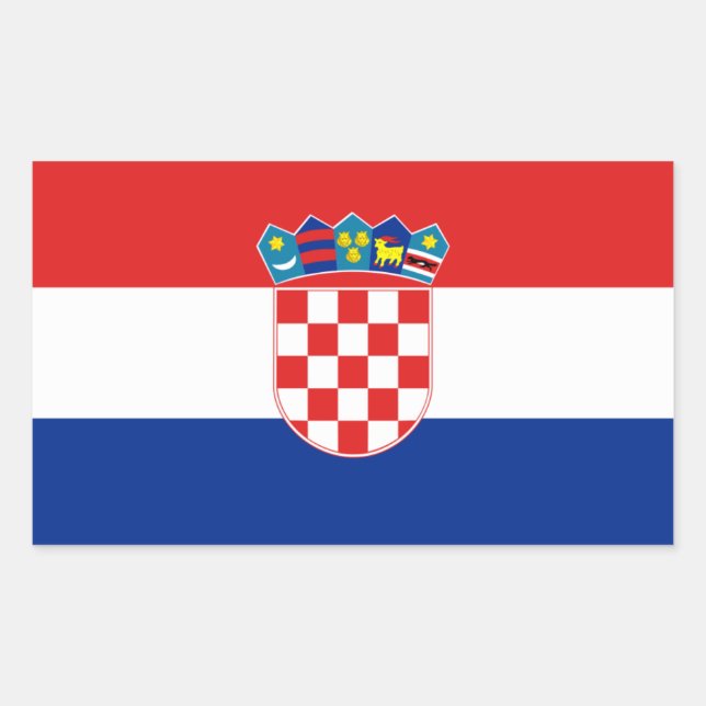 Autocollant Drapeau de la Croatie (Devant)