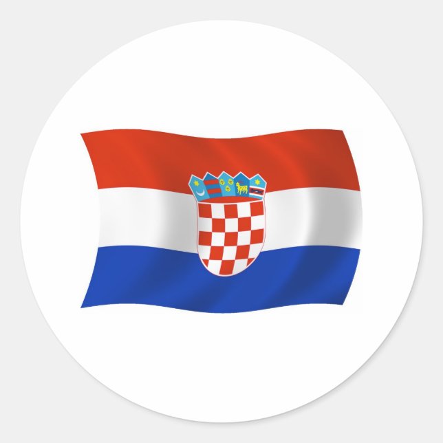 Autocollant Drapeau de la Croatie (Devant)