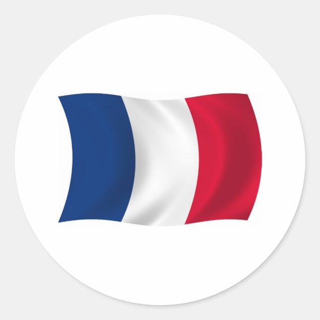 Autocollant Drapeau de la France (Devant)