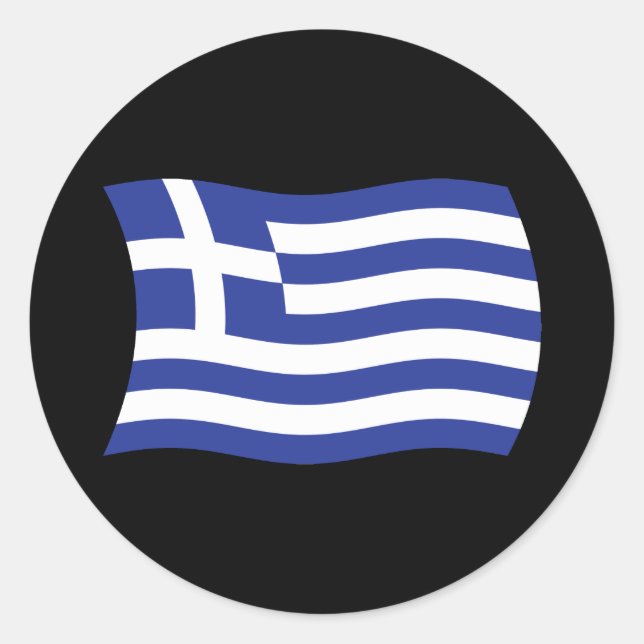 Autocollant drapeau de la Grèce (Devant)