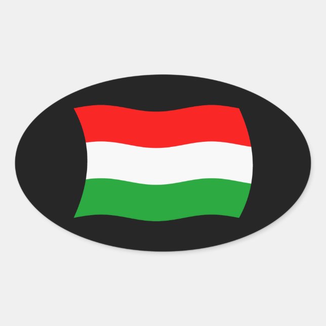 Autocollant Drapeau de la Hongrie (Devant)
