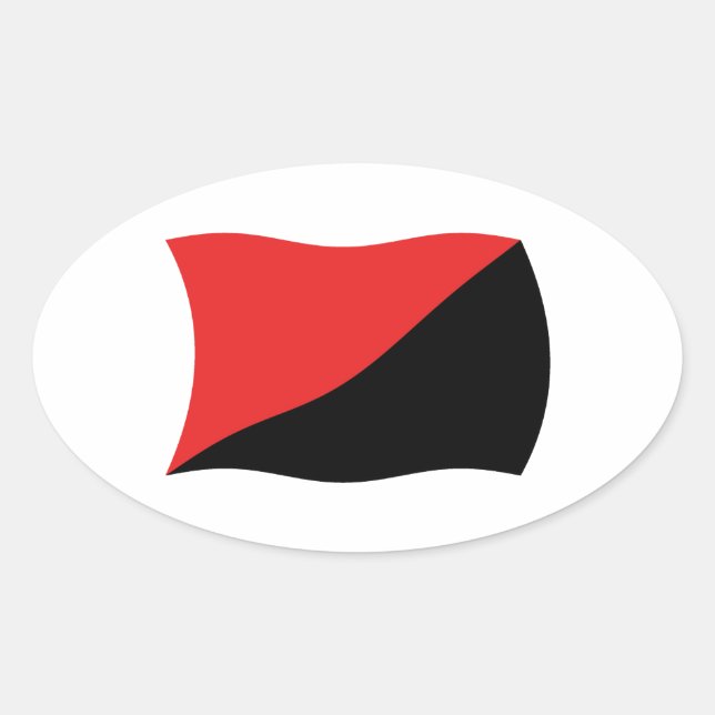 Autocollant Drapeau de l'anarcho-syndicalisme (Devant)